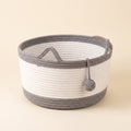 Cotton rope cat bed in Gray and White