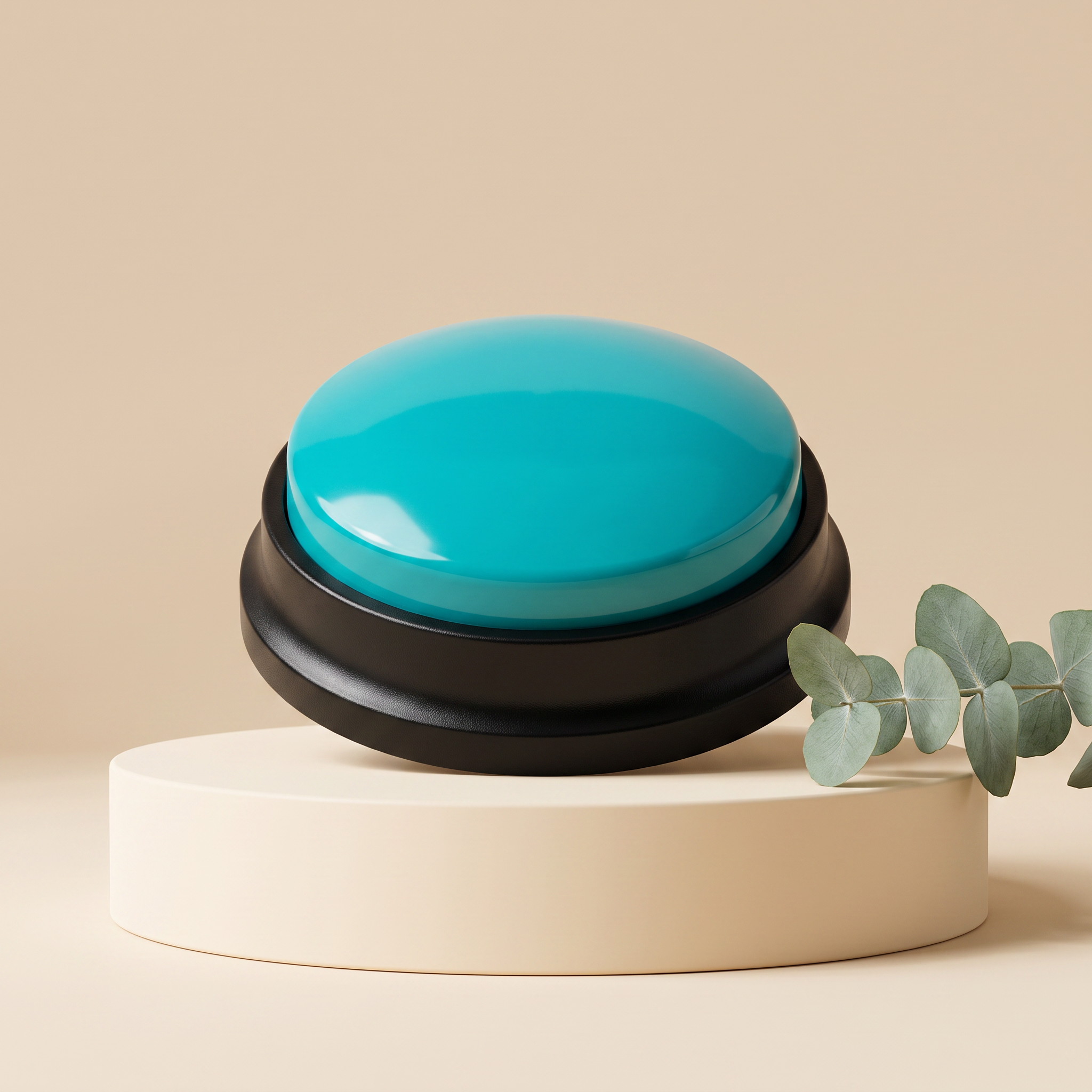 Huddlepaw Talk Button in Lake Blue