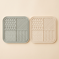 Huddlepaw lick mat in Gray and Beige colourway