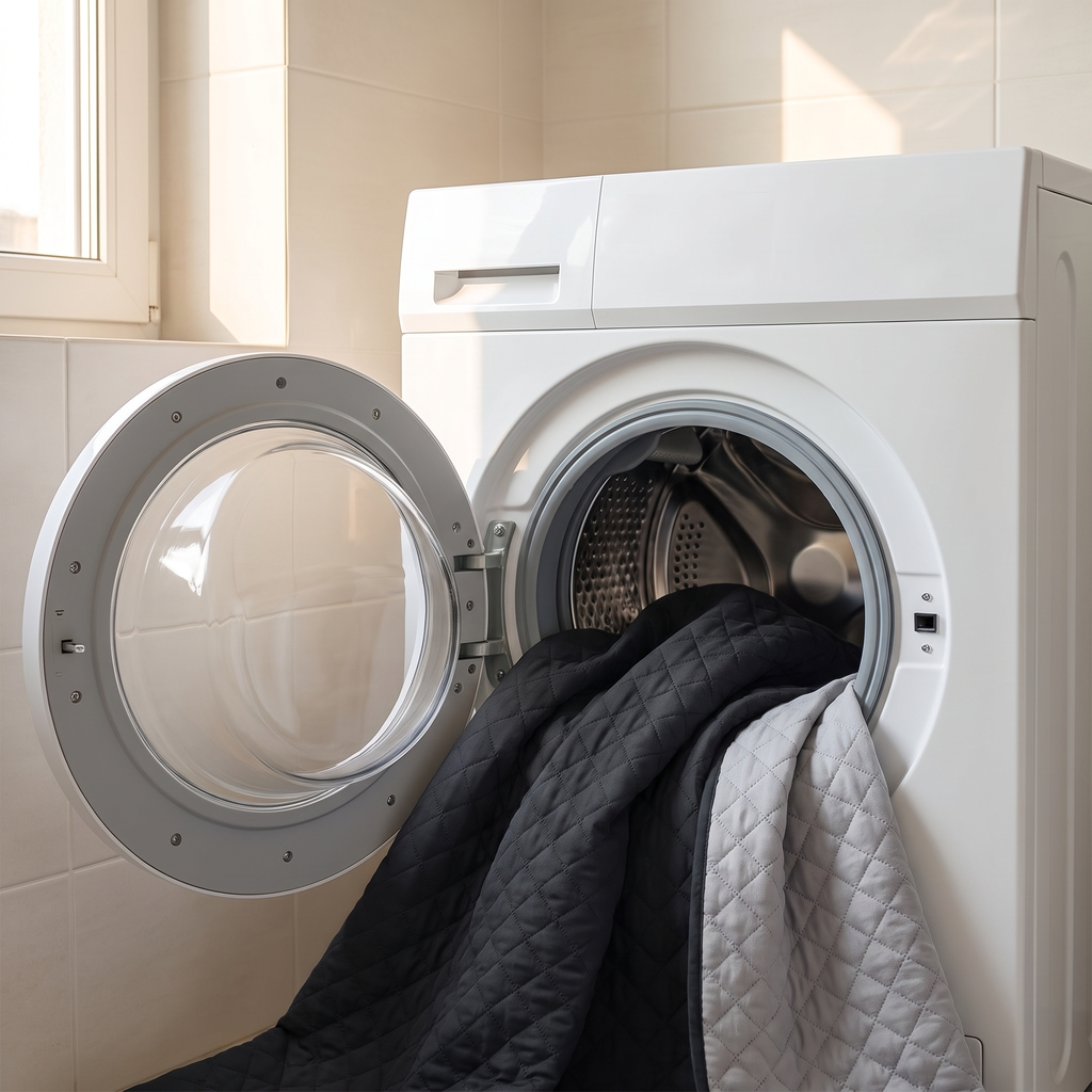 Couch cover going into a washing machine
