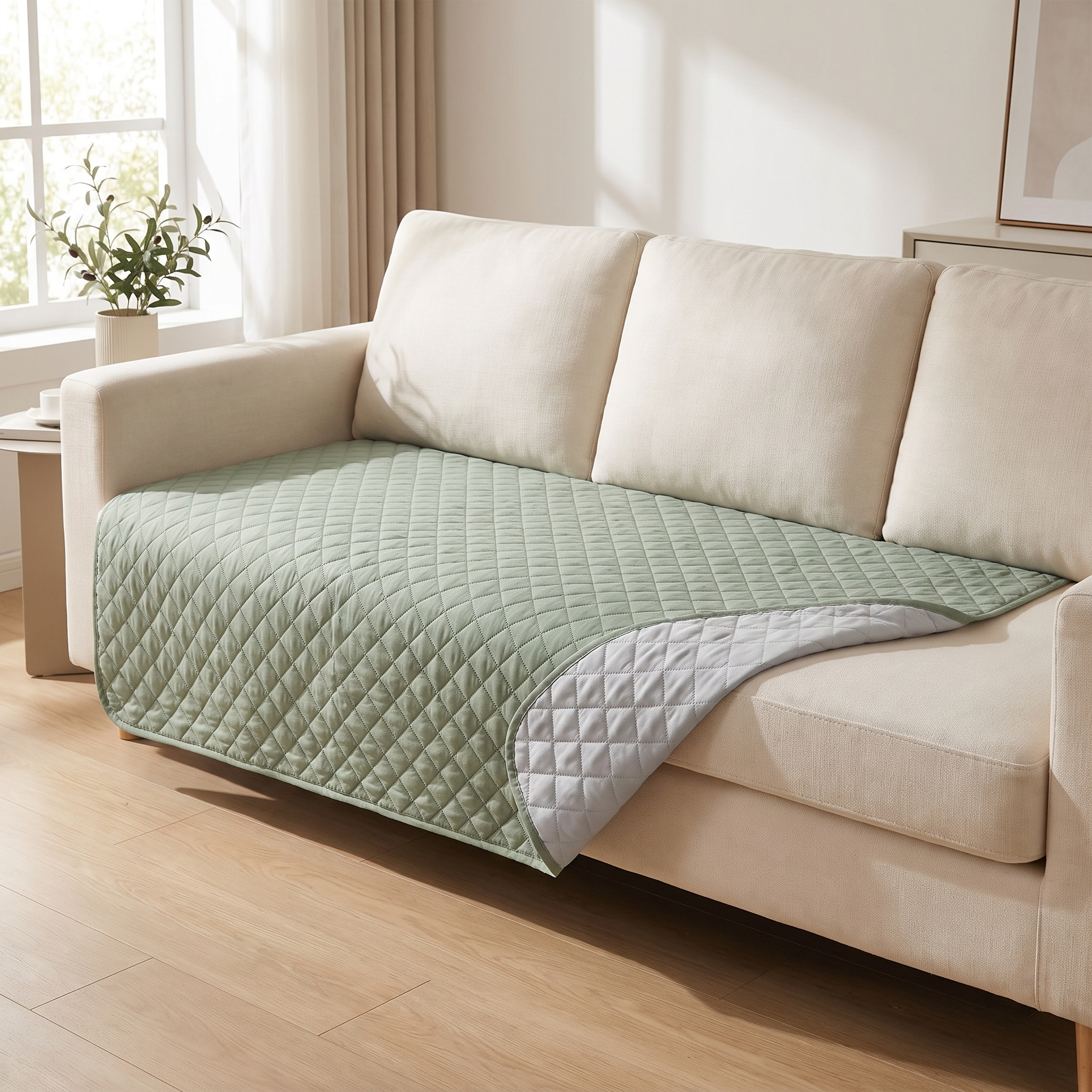 Sage couch cover