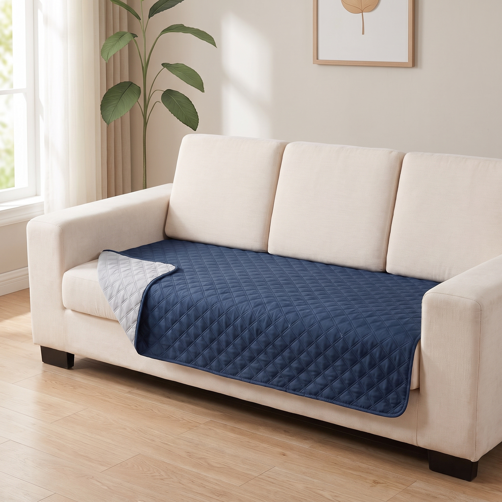 Navy couch cover